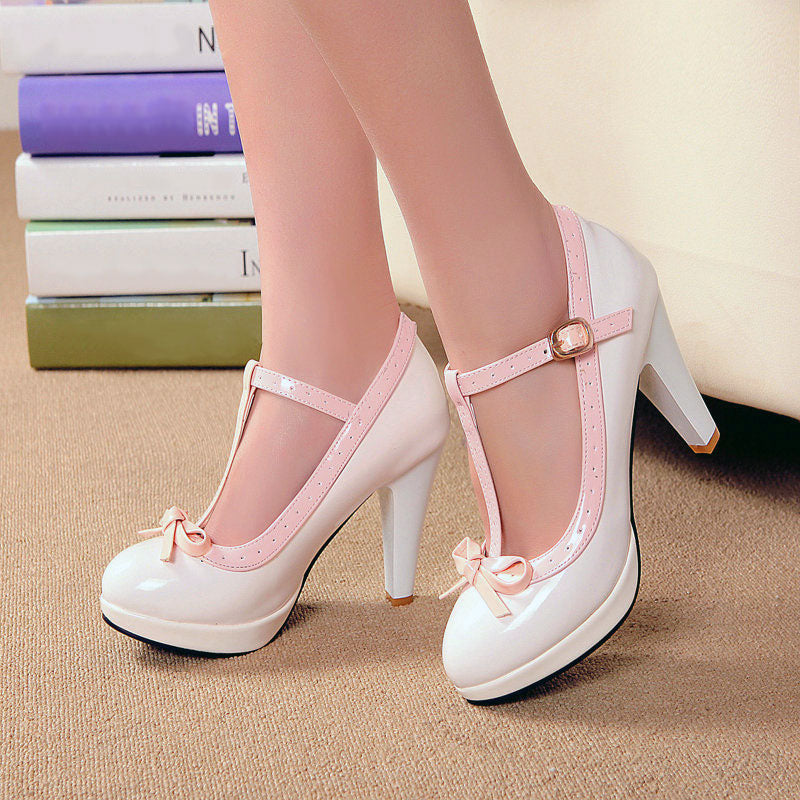 Kawaii Bow Lolita Bow Heels SE22815