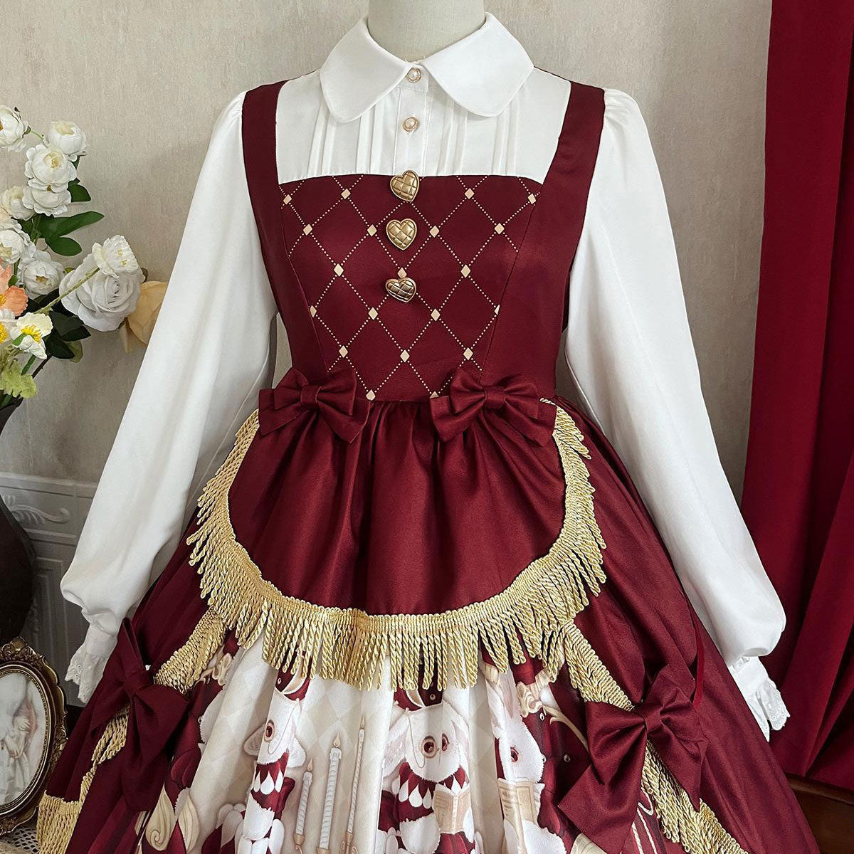 Kawaii Bunny Bow Fringe Dress SE23344