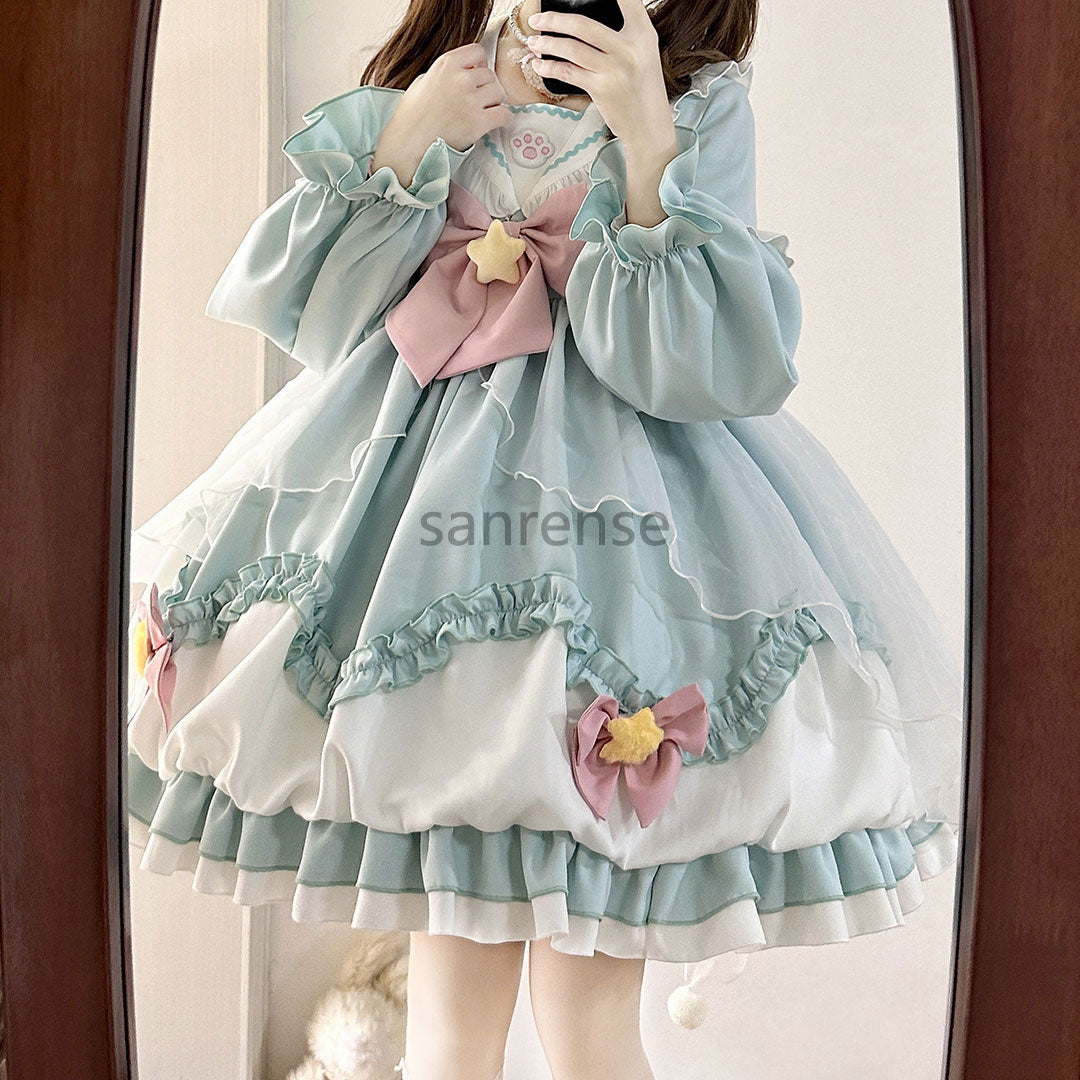 Kawaii Cat Claw Bow Dress SE23303