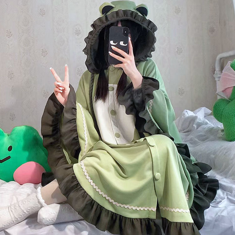 Kawaii Frog Cape Hooded Coat SE22797