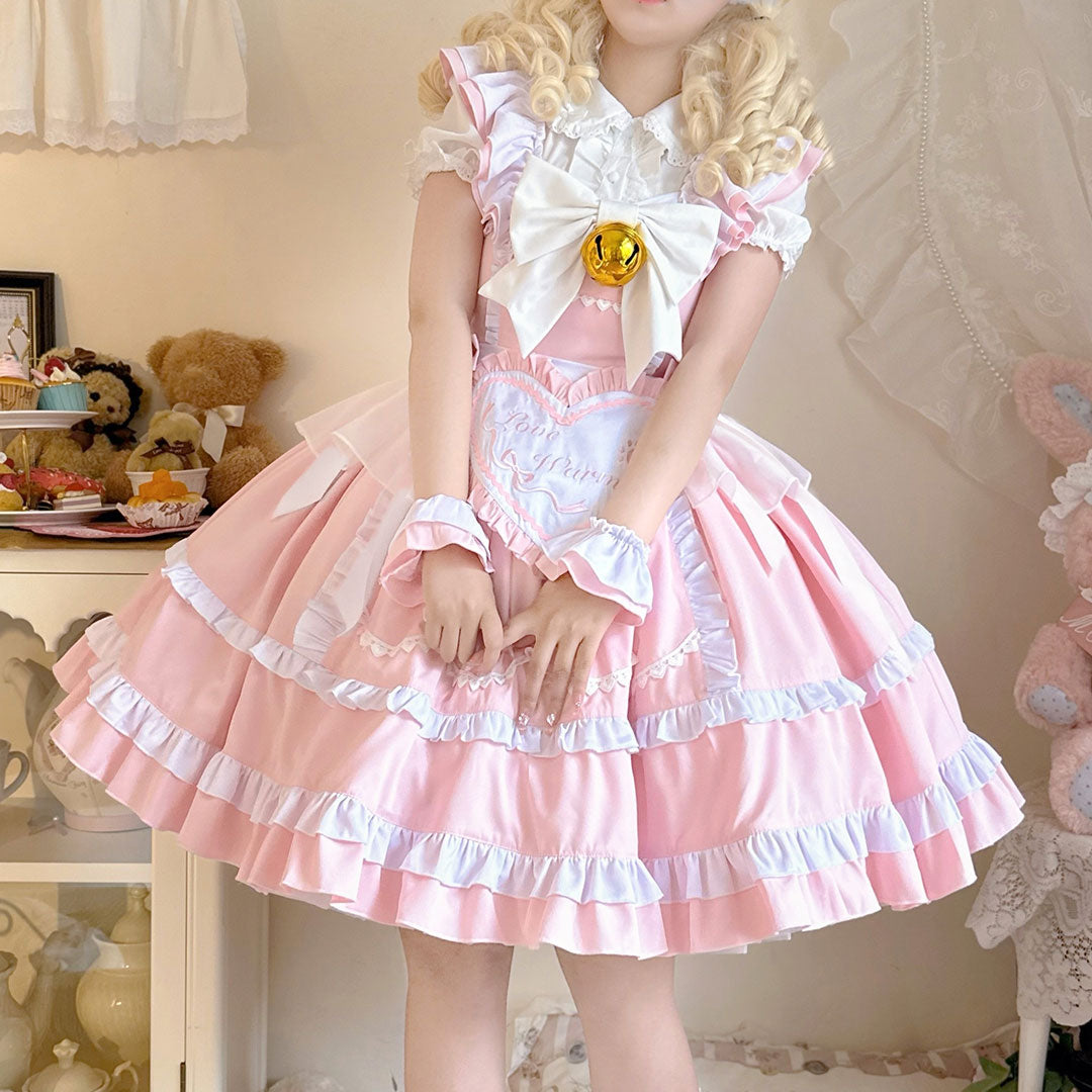 Kawaii Lolita Bow Bell Maid Dress SE23014