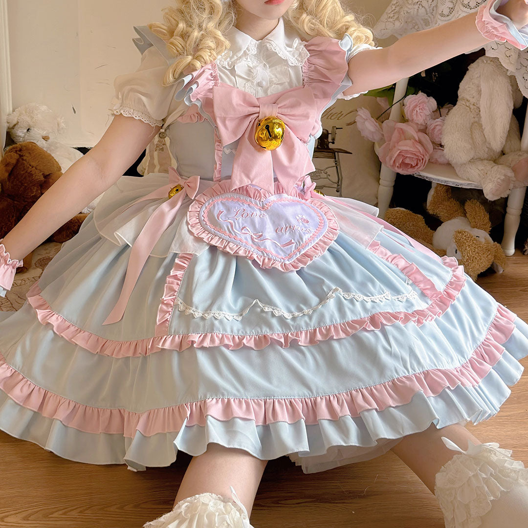 Kawaii Lolita Bow Bell Maid Dress SE23014