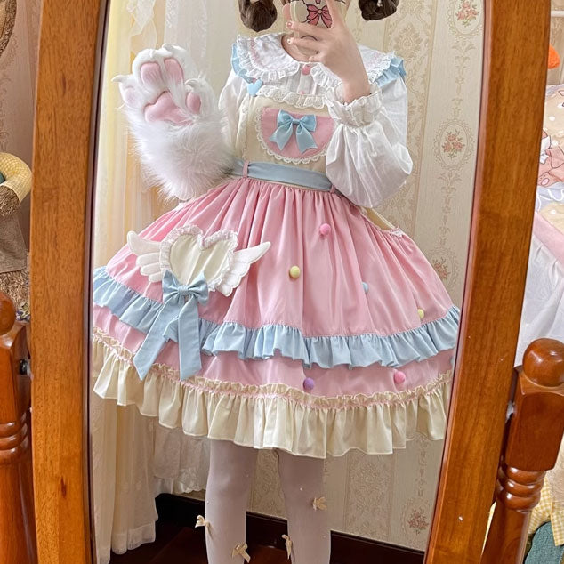 Kawaii Wings Bow Lolita Dress SE22996