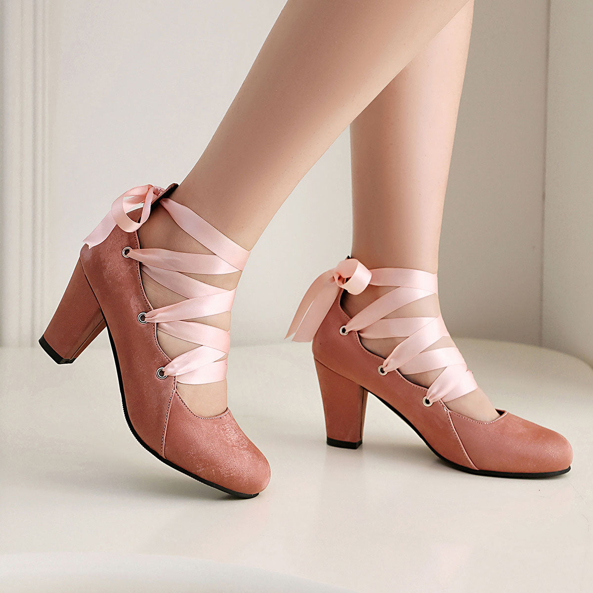 Lace-up Heels Shoes SE23455