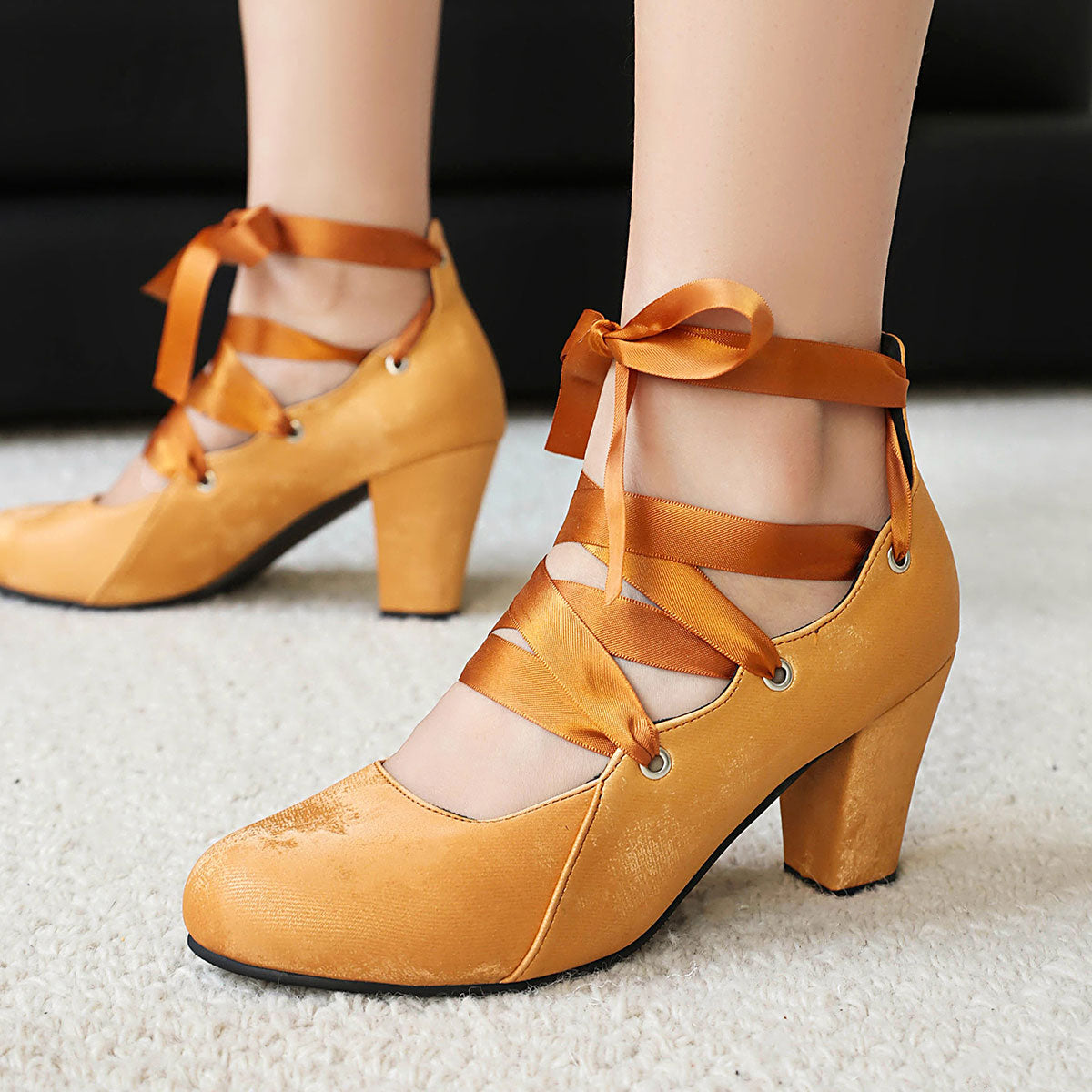 Lace-up Heels Shoes SE23455