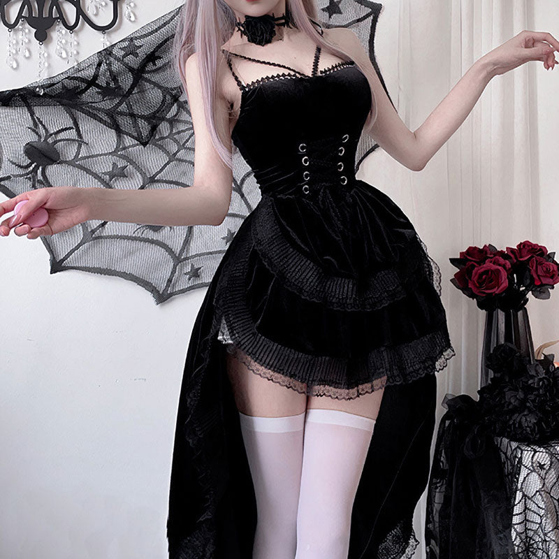 Lace Black Cosplay Dress SE23225
