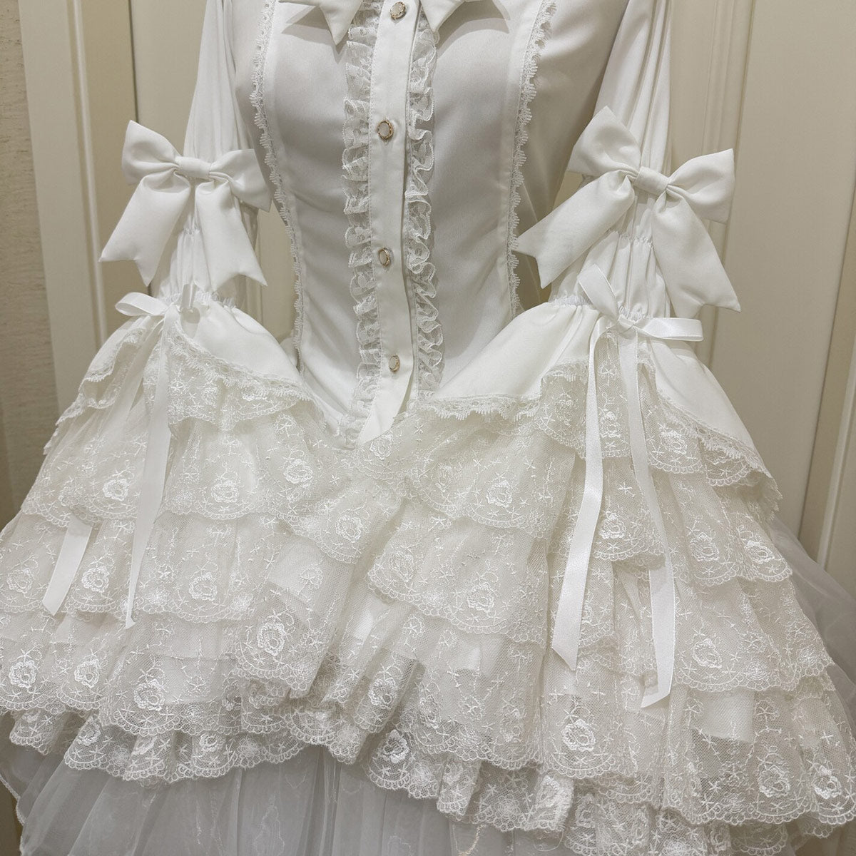 Lace Bow Blouse SE23915