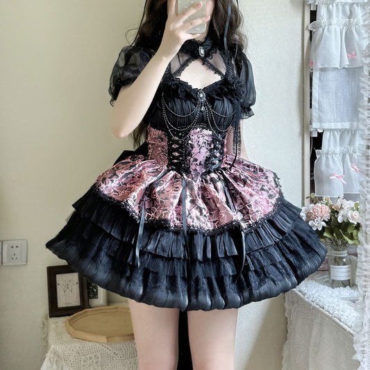 Lace Bow Floral Dress SE23266