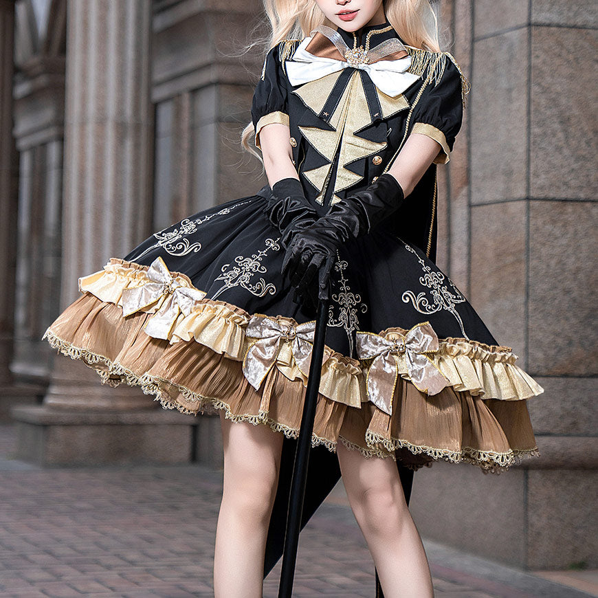 Lace Bow Flower Dress Set SE23737