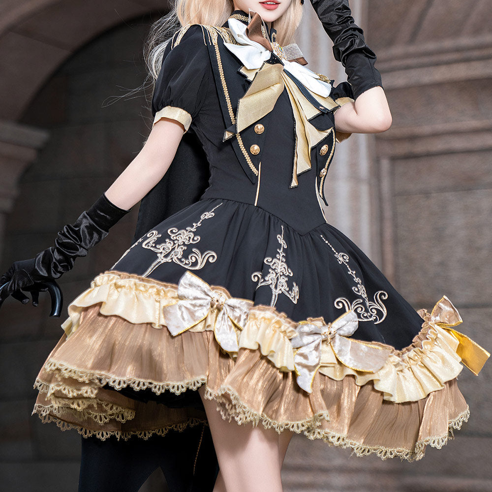 Lace Bow Flower Dress Set SE23737