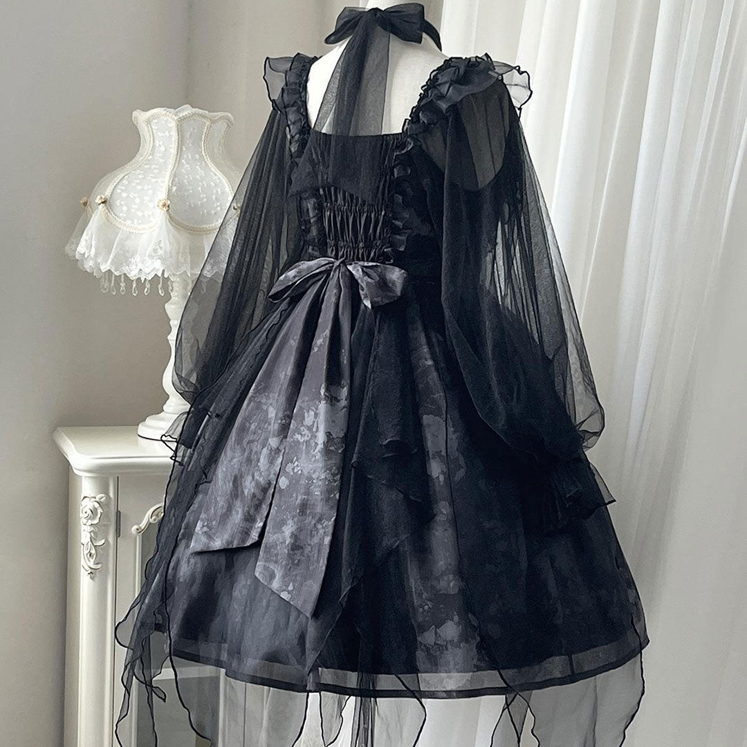 Lace Bow Gauze Dress SE22805