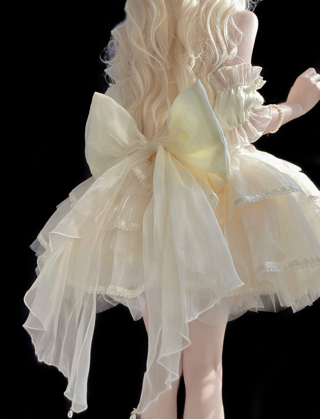 Lace Bow Mesh Lolita Dress SE22885