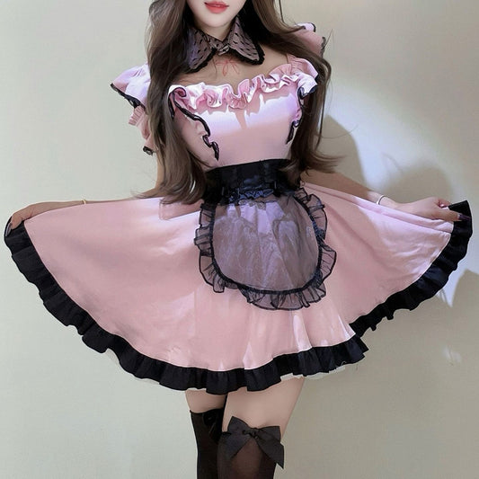 Lace Bow Pink Dress SE23566