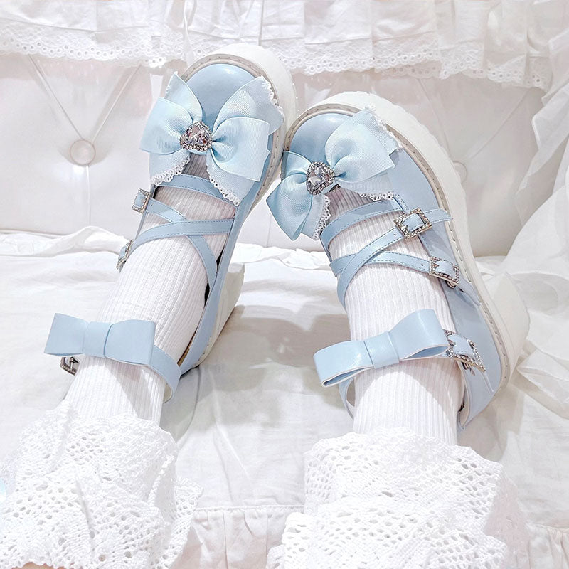 Lace Bow Platform Shoes SE23222