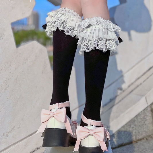 Lace Bow Flower Socks SE23177