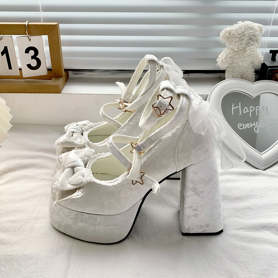 Lace Bow Star Shoes SE23463
