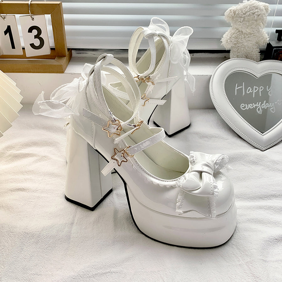 Lace Bow Star Shoes SE23463