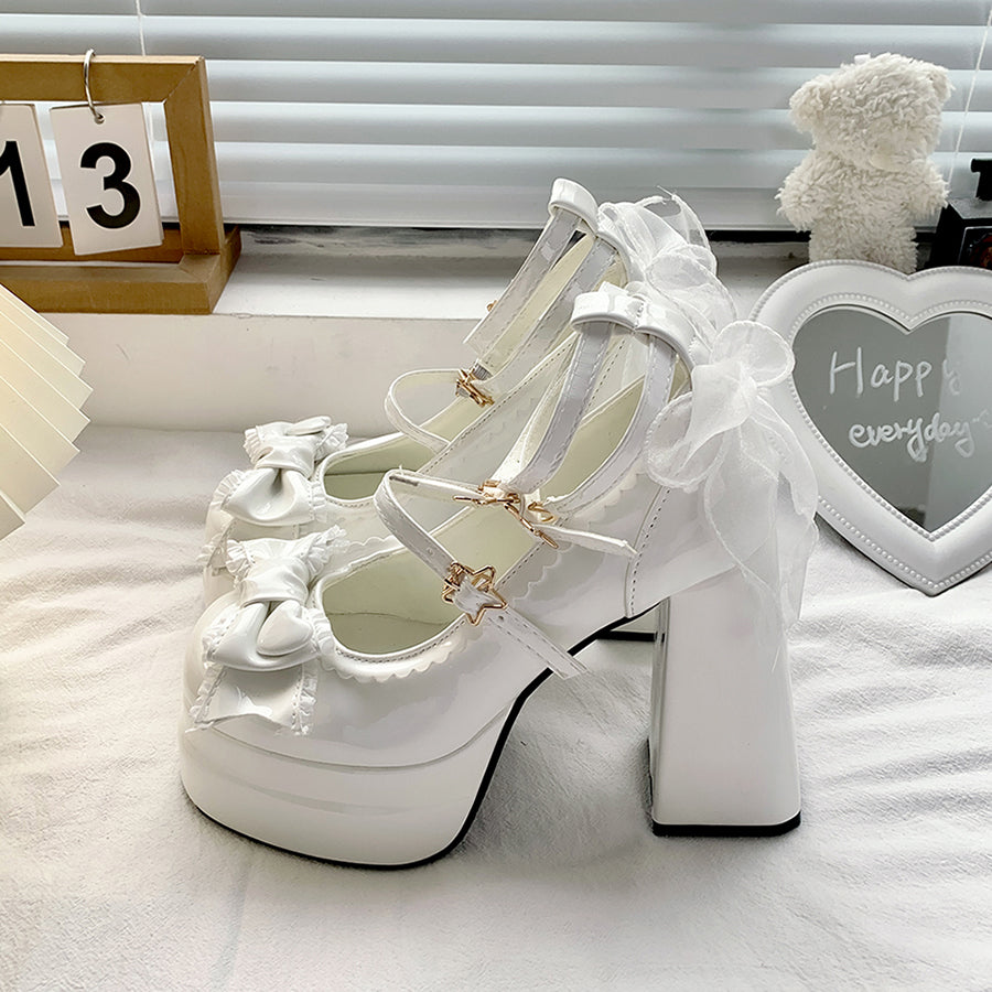 Lace Bow Star Shoes SE23463