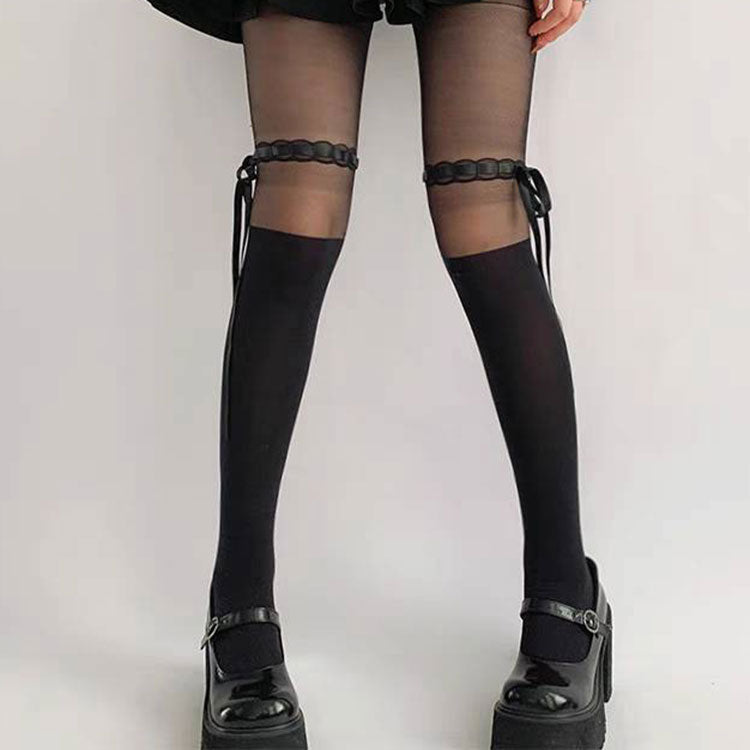 Lace Bow Stocking SE23176