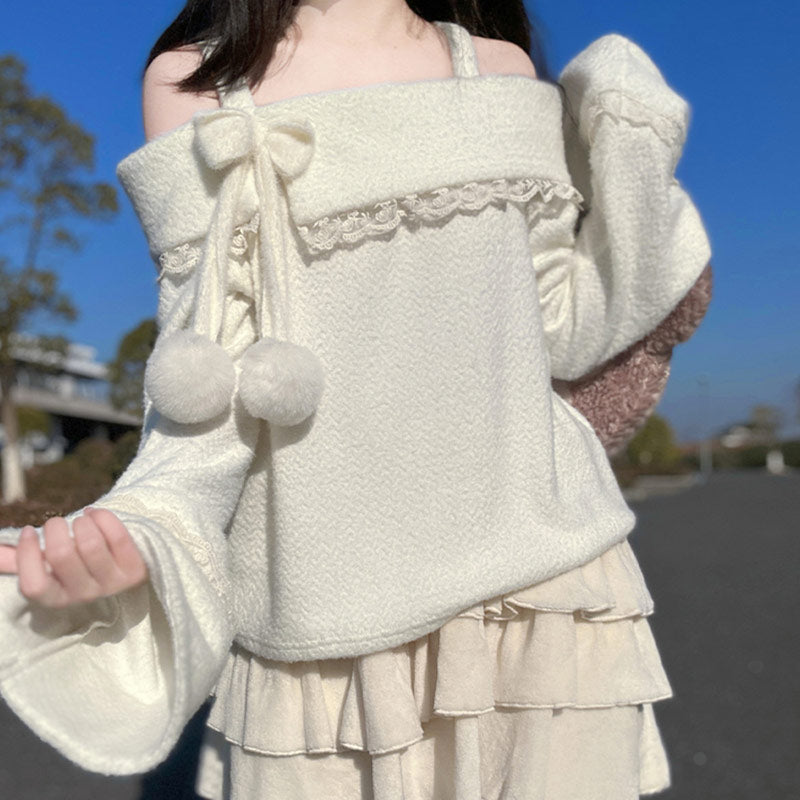 Lace Bow Sweater SE23750