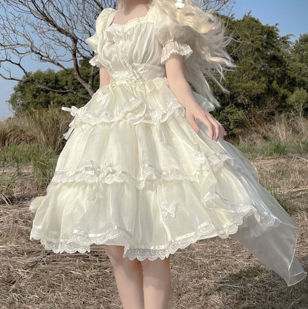 Lace Butterfly Flower Dress SE22756