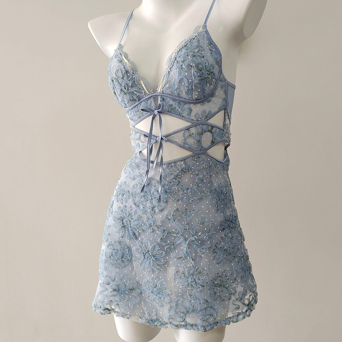 Lace Floral Pajama Dress SE23605