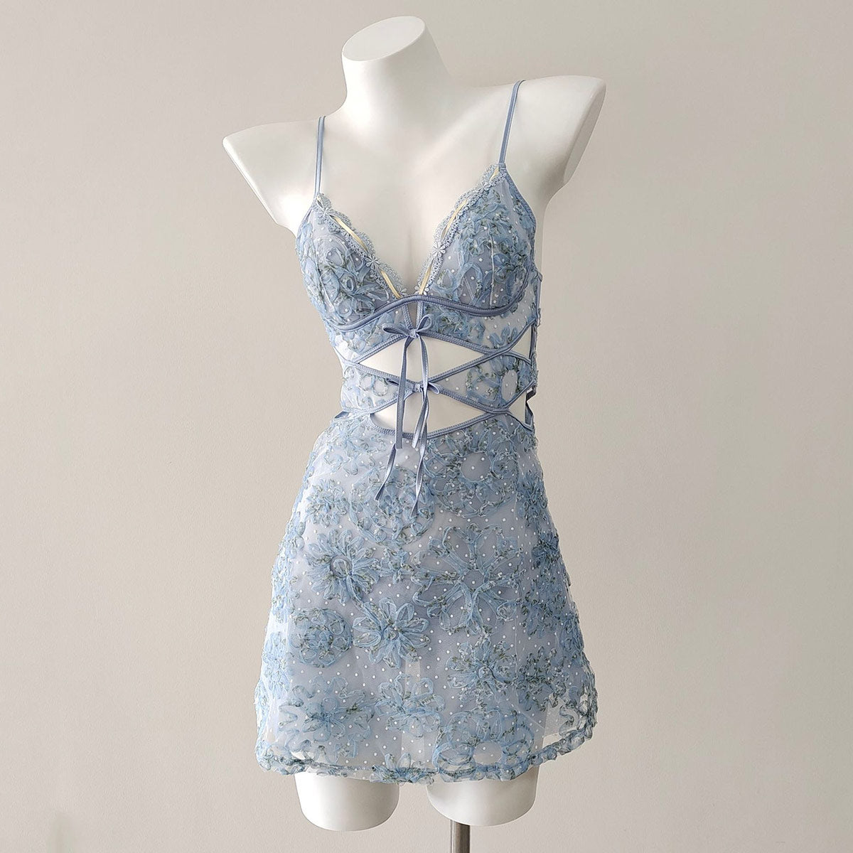 Lace Floral Pajama Dress SE23605