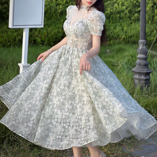 Lace Floral Party Dress SE22878