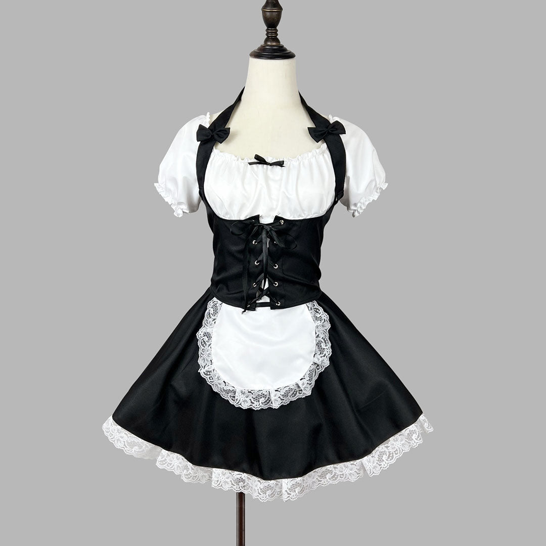 Lace Flower Bow Maid Dress SE22832