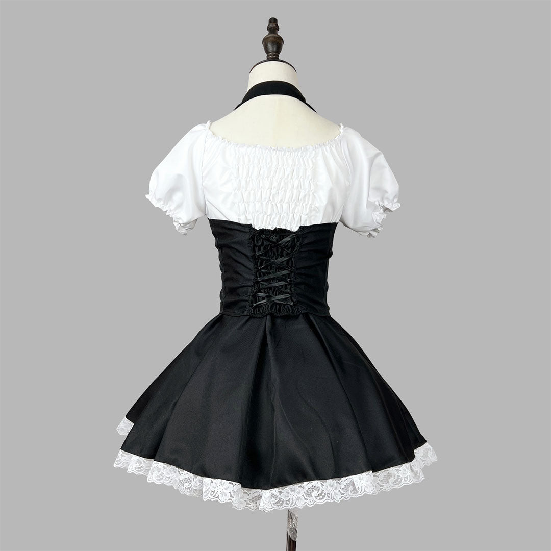 Lace Flower Bow Maid Dress SE22832