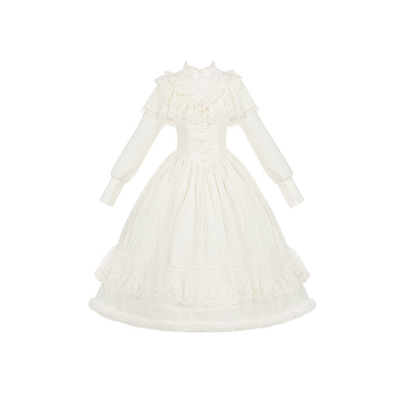 Lace Flower Embroidered Fish Tail Dress SE23878