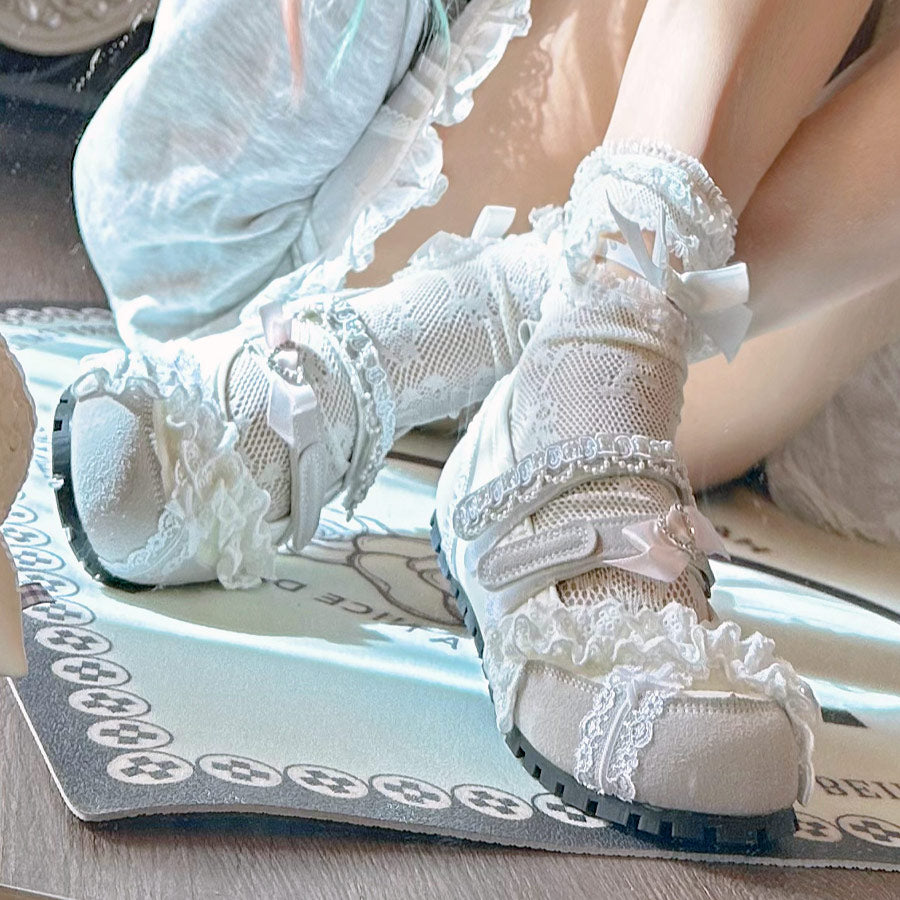 Lace Flower Flat Shoes SE23594