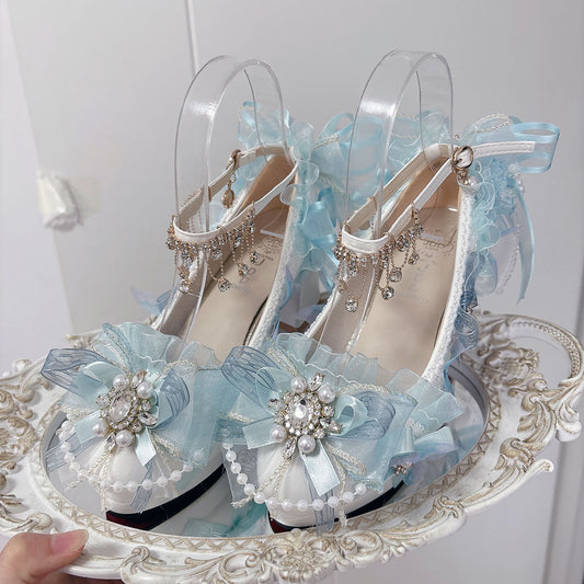 Lace Flower Lolita Shoes SE23526