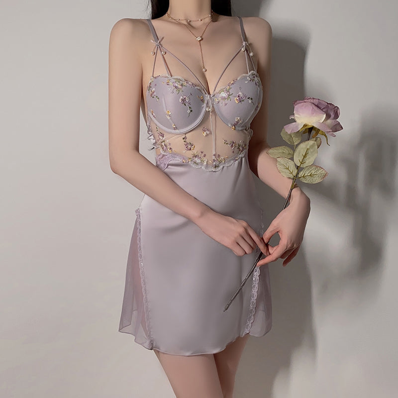 Lace Flower Pajama Dress Set SE23646