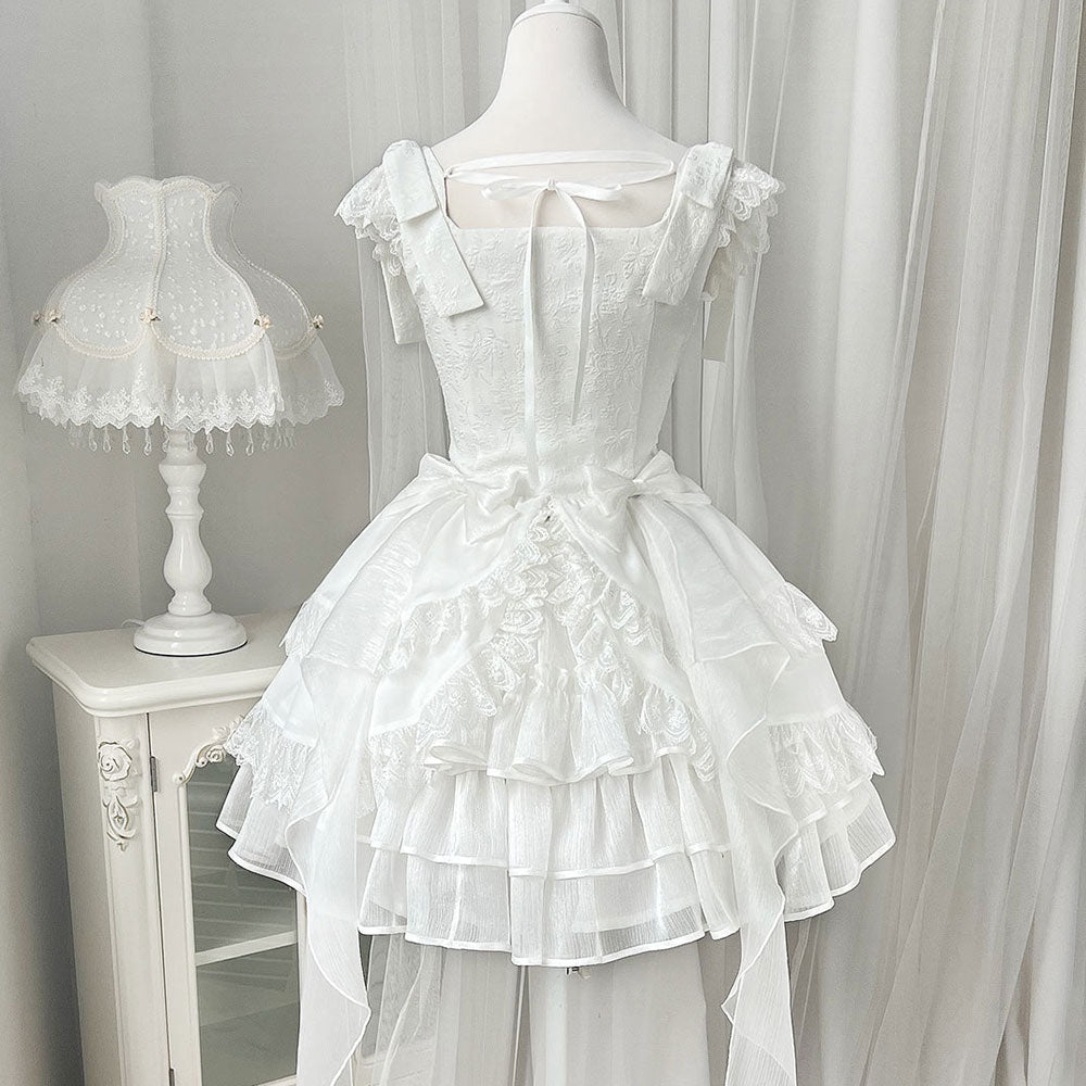Lace Flower Vest Dress Set SE23151