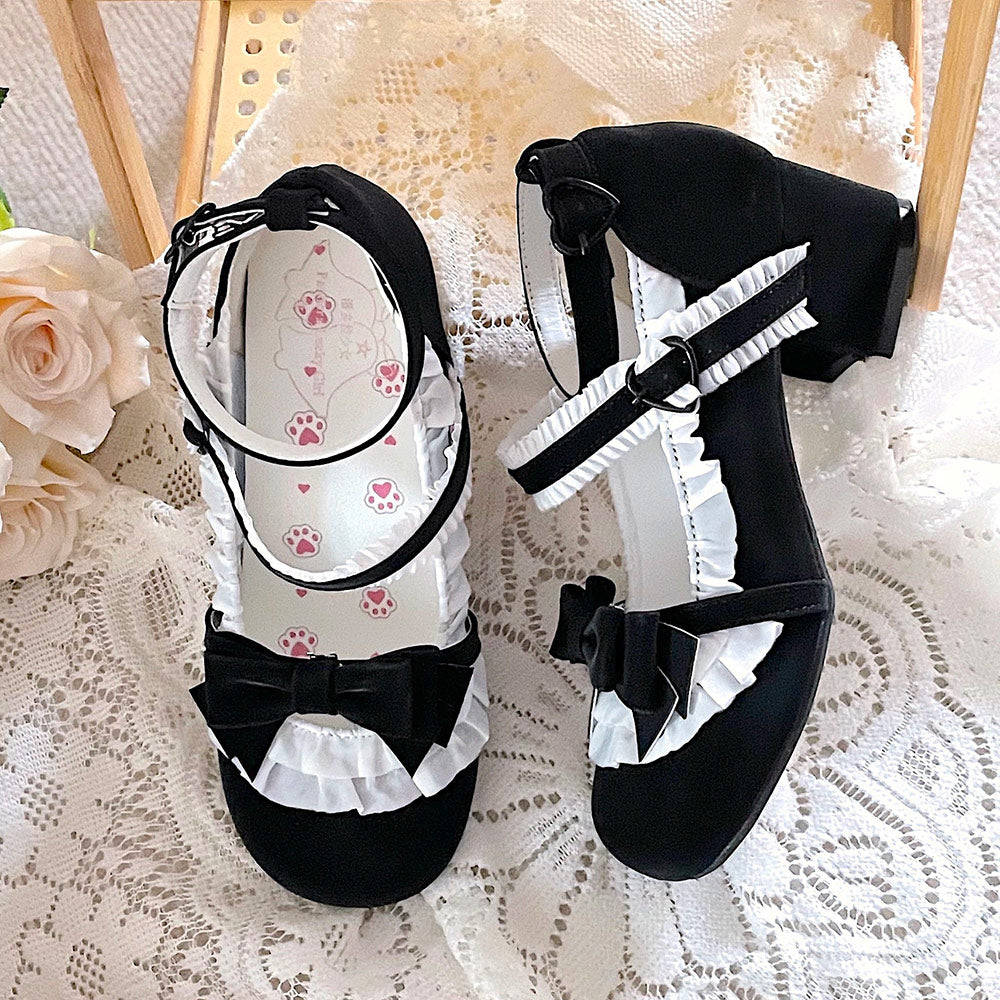 Lace Lolita Bow Shoes SE23623