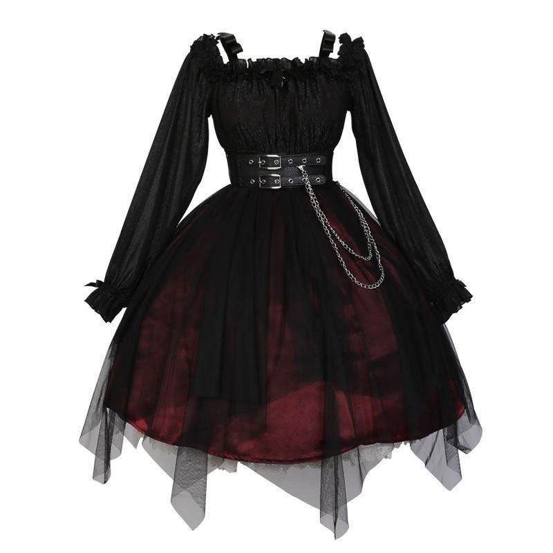 Lace Mesh Belted Dress SE22900