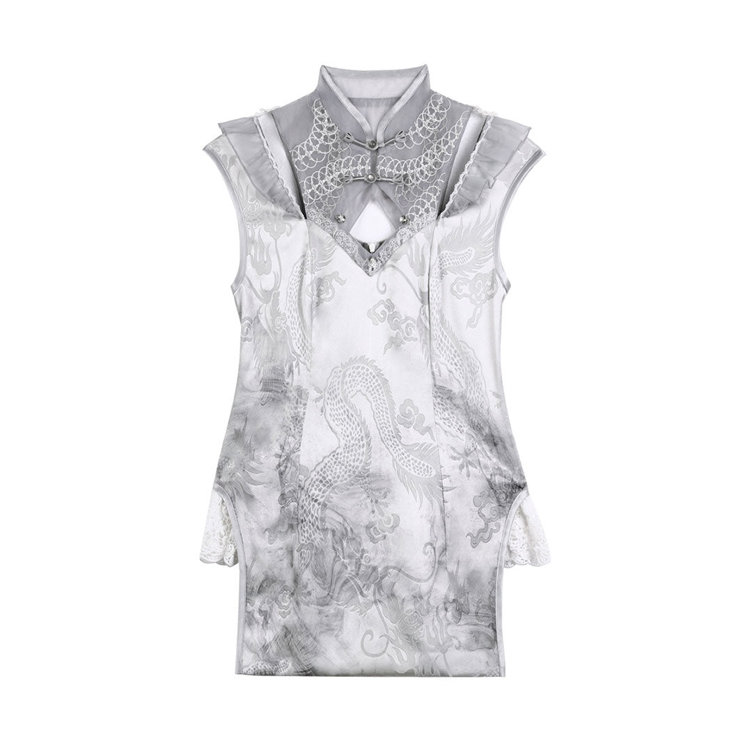 Lace Silver Uniform Dress Set SE23263