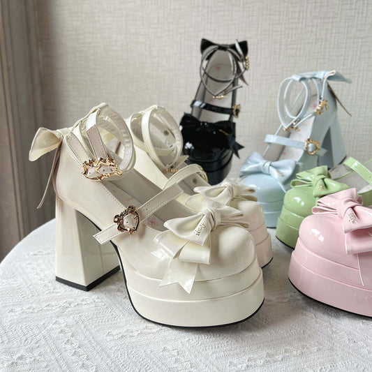 Lolita Bow Heels Shoes SE23216