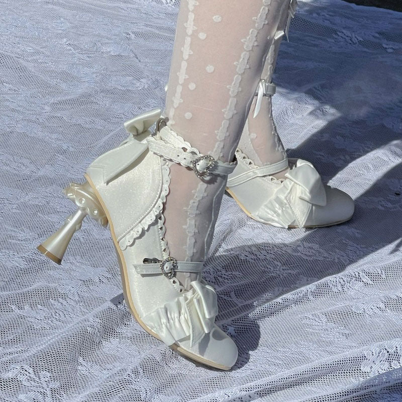 Lolita Bow Heels Shoes SE23349