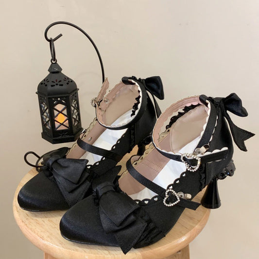 Lolita Bow Heels Shoes SE23349