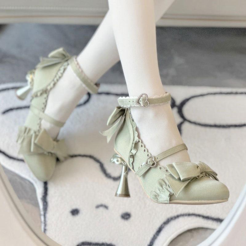 Lolita Bow Heels Shoes SE23349