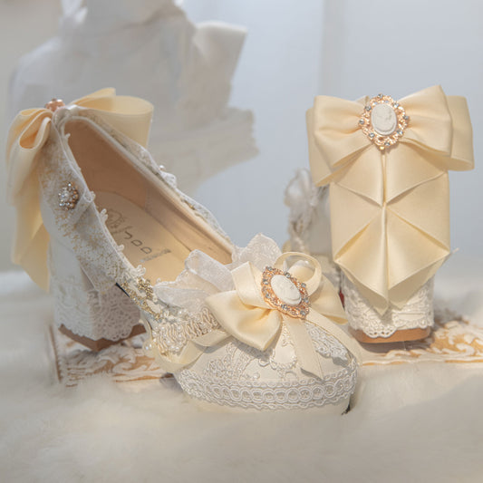 Lolita Bow Heels Shoes SE23519