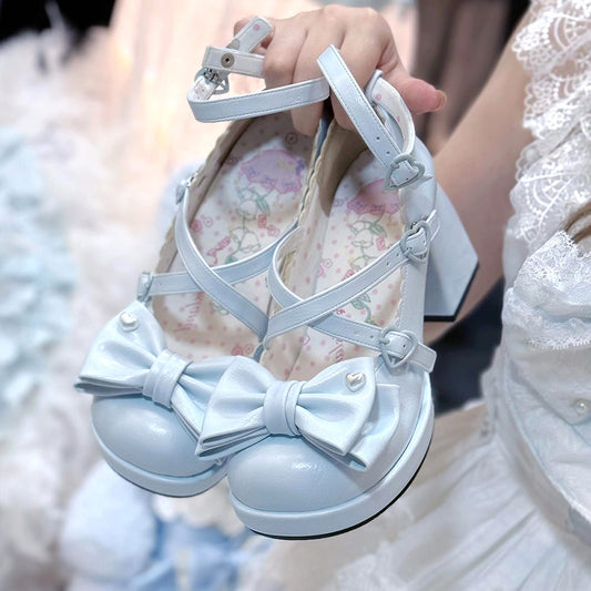 Lolita Bow Heels Shoes SE23680