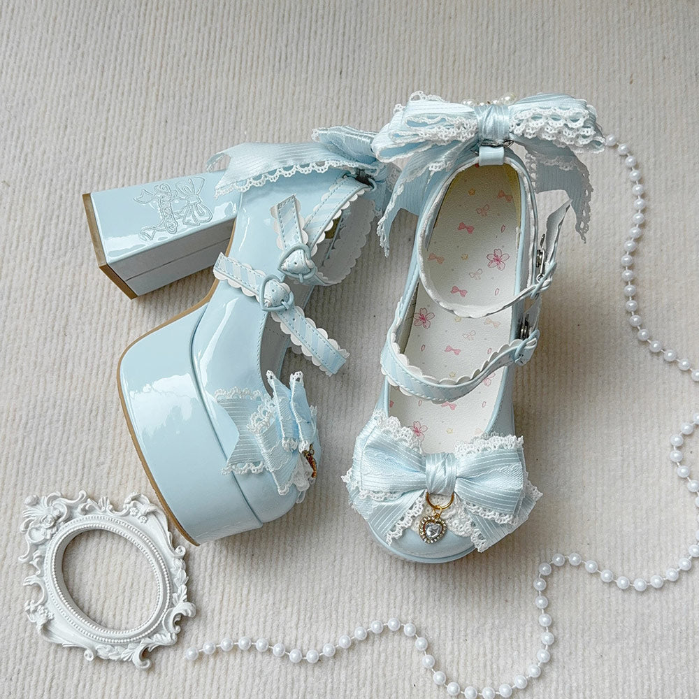 Lolita Bow Heels Shoes SE23887