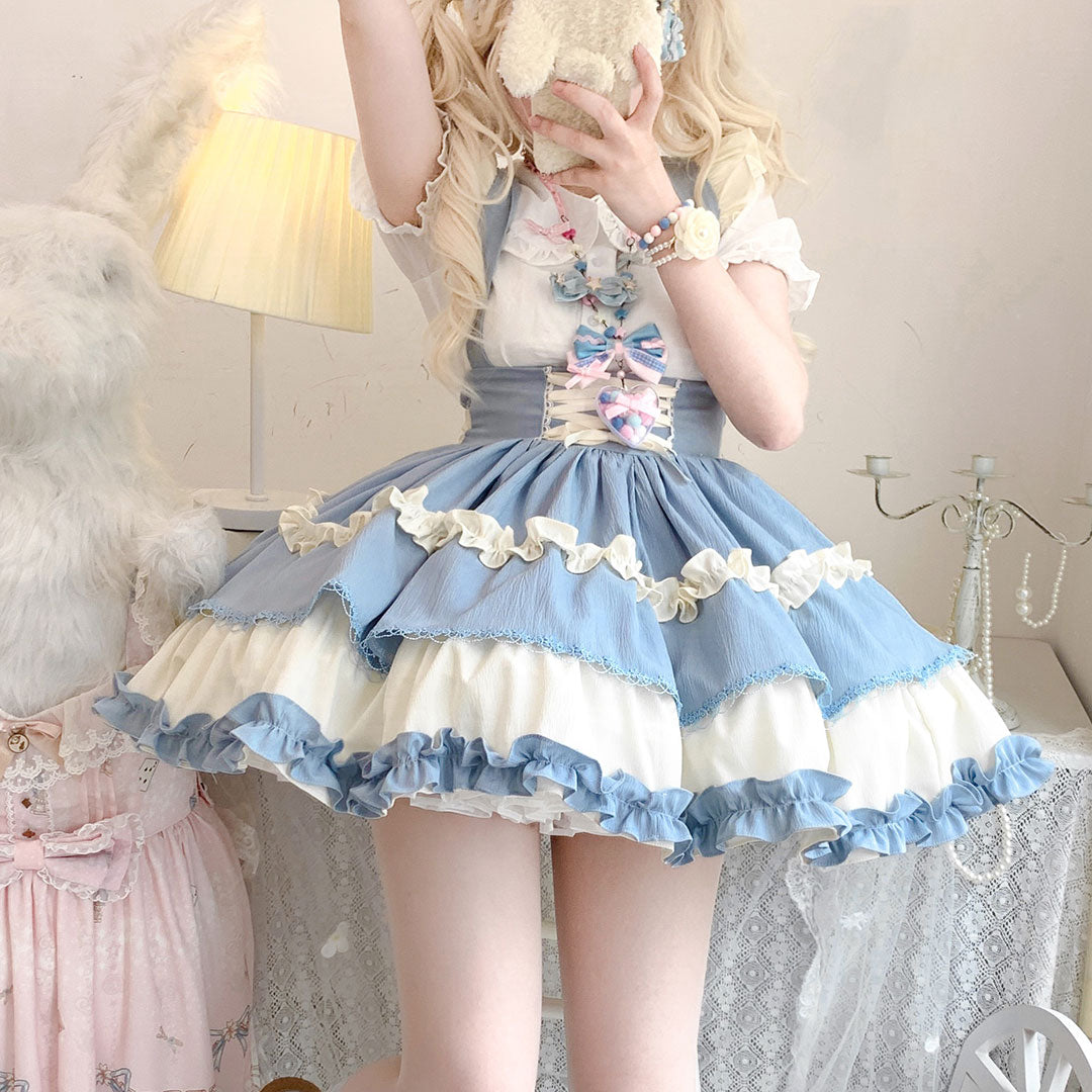 Lolita Bow Suspender Skirt SE23015