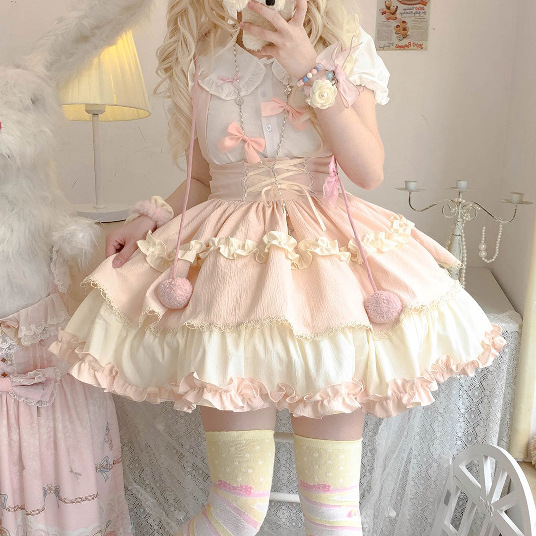 Lolita Bow Suspender Skirt SE23015