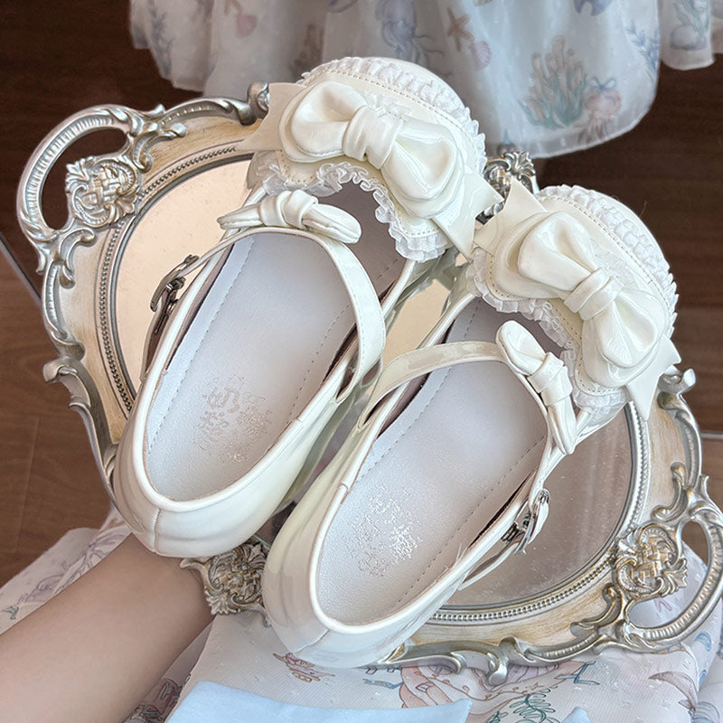 Lolita Lace Bow Heel Shoes SE23643
