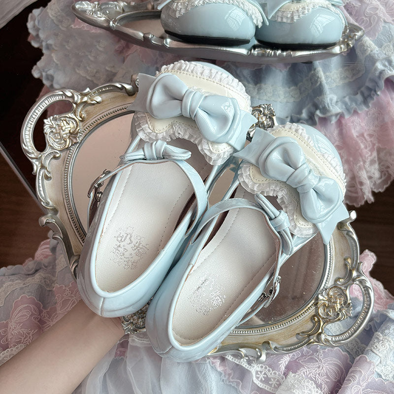 Lolita Lace Bow Heel Shoes SE23643