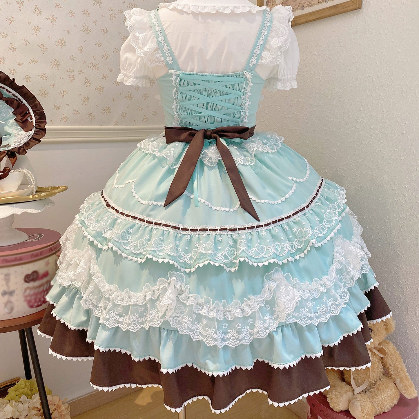 Lolita Lace Bow Sling Dress SE23413